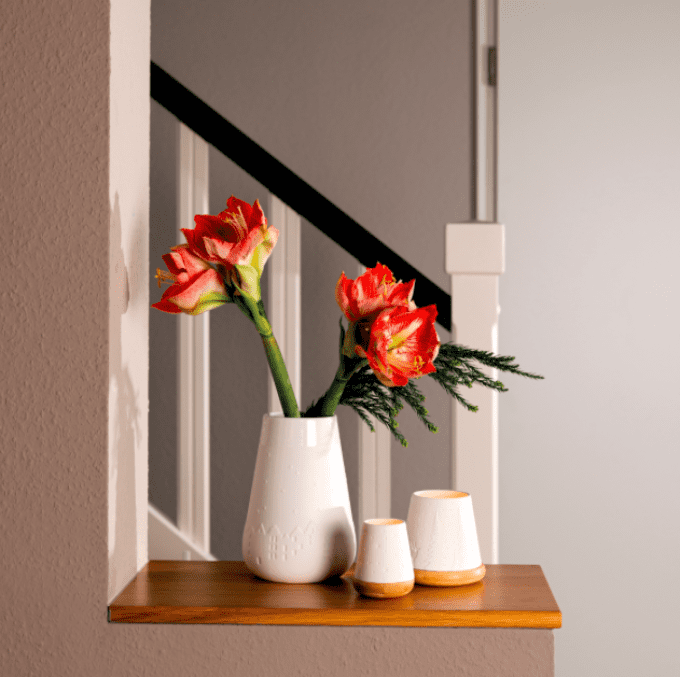 PETIT PHOTOPHORE ETOILE EN PORCELAINE