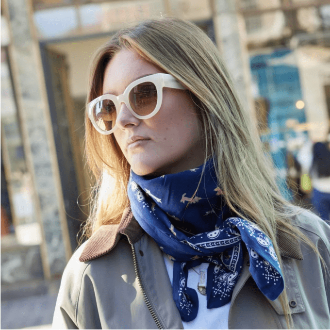 GRAND FOULARD - TECKEL BLEU 