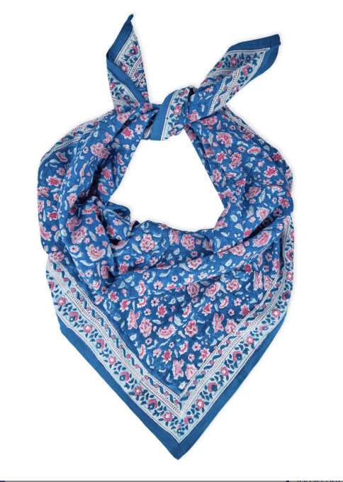 GRAND FOULARD INDIEN - EDEL AQUA 