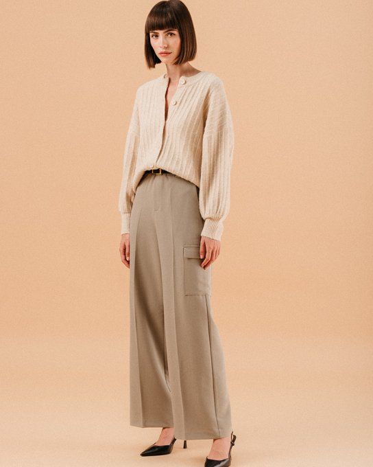 CARDIGAN LOUVE BEIGE