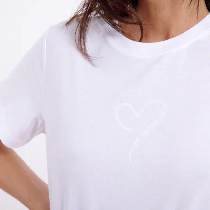T-SHIRT "ART-LOVE-YOU" ASLI BLANC