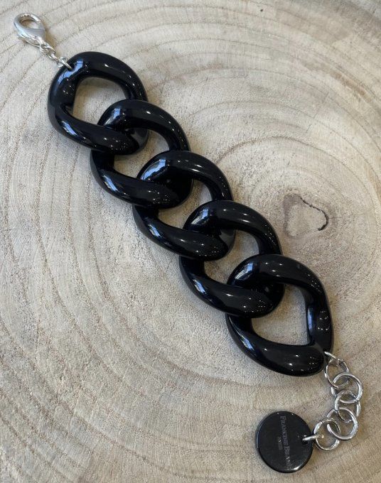 BRACELET MAILLONS NOIR - FRANCINE BRAMLI