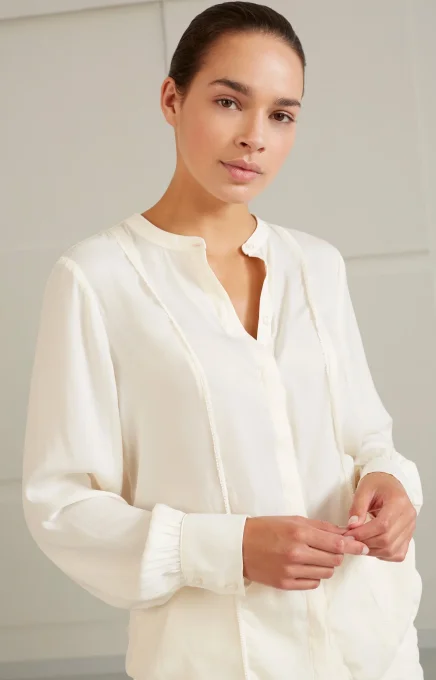 BLOUSE IVOIRE SATINÉE 