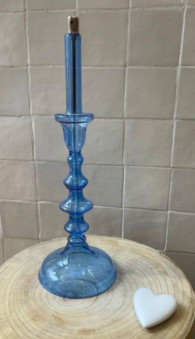 LAMPE À HUILE - BOUGEOIR CHANDELIER CANDLE N9 BLEUE