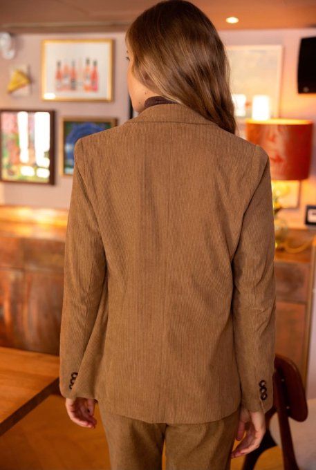 VESTE NIDONI VELOURS CAMEL