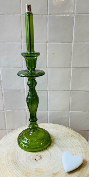 LAMPE À HUILE - BOUGEOIR CHANDELIER CANDLE N7 GREEN