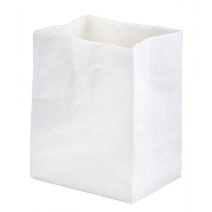 VASE SAC FROISSÉ EN PORCELAINE