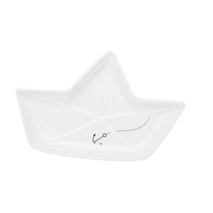 VIDE POCHE BATEAU EN PORCELAINE