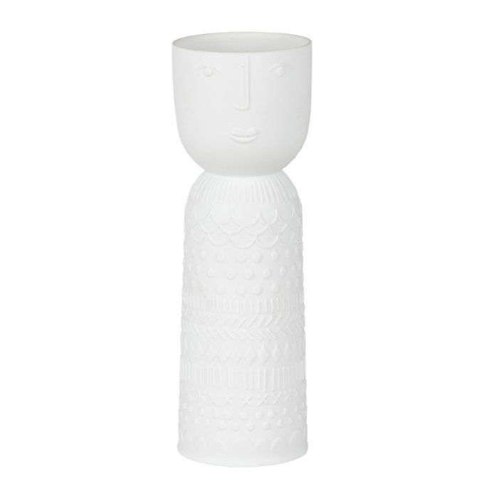 VASE / BOUGEOIR VISAGE EN PORCELAINE LUCIA