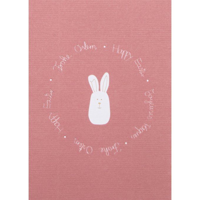 CARTE " HAPPY EASTER " LAPIN