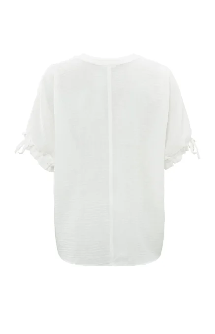 BLOUSE BLANCHE COL V