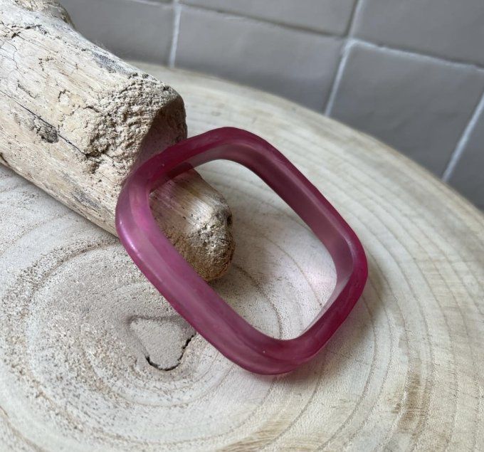 JONC BRAGI GIVRÉ CARRÉ ROSE FUSHIA - FRANCINE BRAMLI