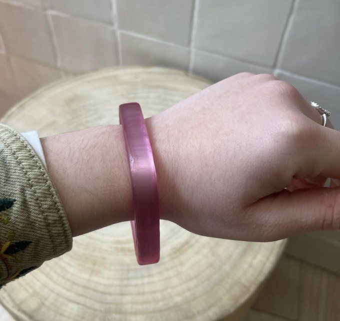 JONC BRAGI GIVRÉ CARRÉ ROSE FUSHIA - FRANCINE BRAMLI