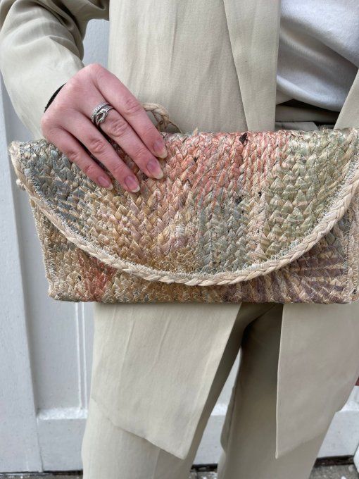 POCHETTE JUTE COLORÉE