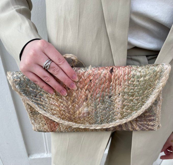 POCHETTE JUTE COLORÉE