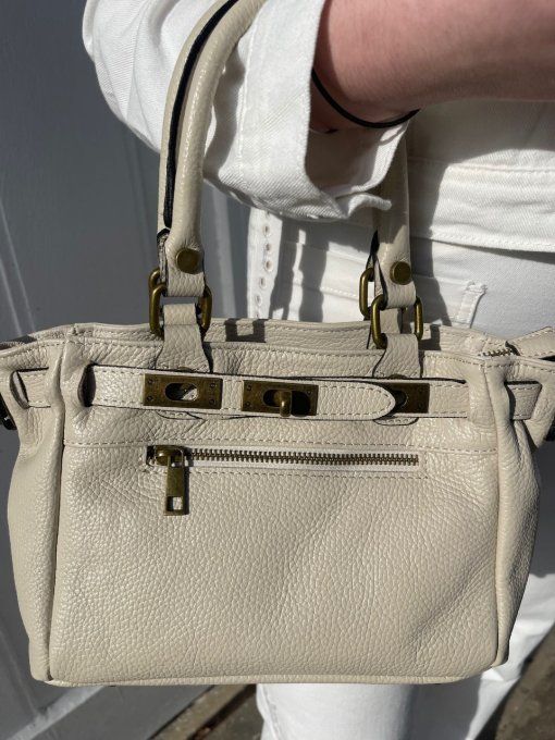 SAC CUIR GRAINÉ ROMY BEIGE