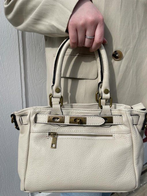 SAC CUIR GRAINÉ ROMY BEIGE