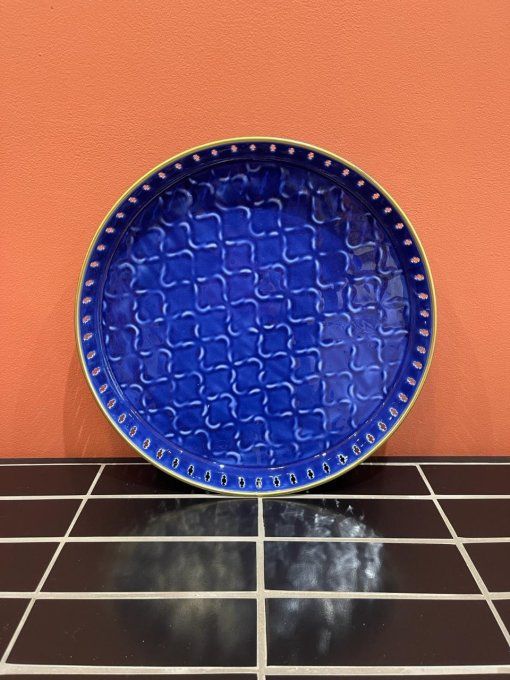 PLATEAU RIVIERA AJOURÉ MÉTAL ÉMAILLÉ MAJORELLE - 35CM