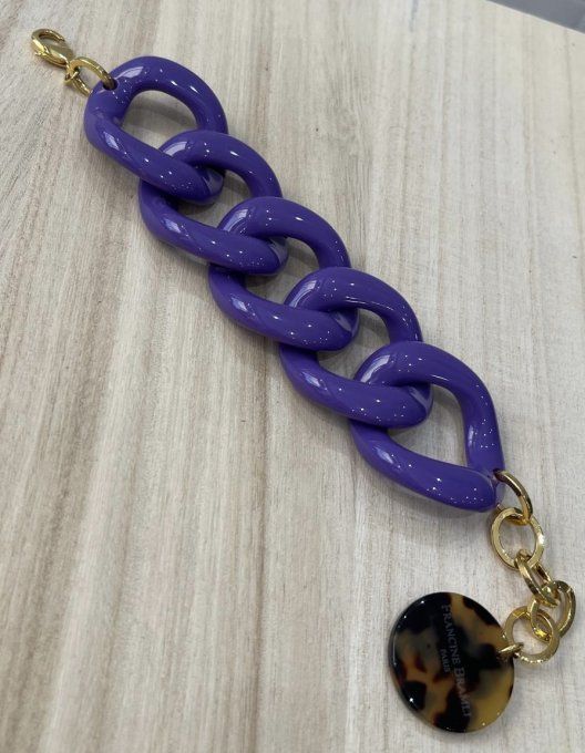 BRACELET MAILLONS VIOLET - FRANCINE BRAMLI 