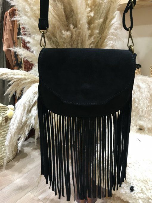 SAC IBIZA FRANGES NOIR