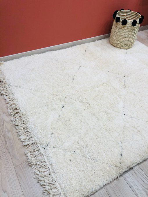 TAPIS BENI OUARAIN TRAMÉ NOIR