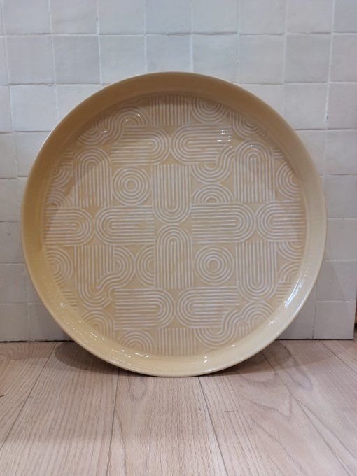 PLATEAU MOLITOR MÉTAL ÉMAILLÉ NUDE - XXL   