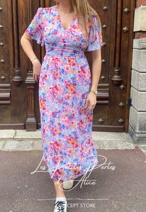 ROBE ALIA - IMPRIMÉ SUMMER TIME - FABRICATION FRANÇAISE