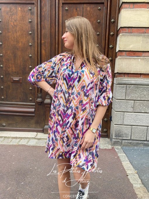 ROBE CLÉMENCE - IMPRIMÉ SUMMER DAY - FABRICATION FRANÇAISE