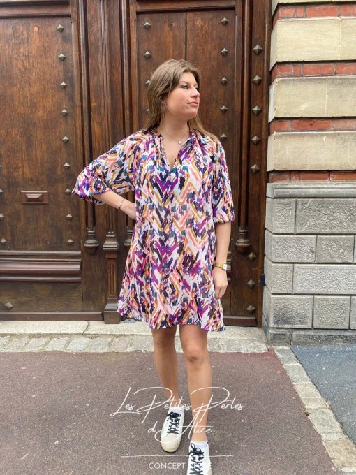 ROBE CLÉMENCE - IMPRIMÉ SUMMER DAY - FABRICATION FRANÇAISE