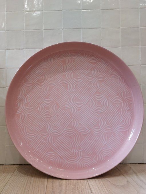 PLATEAU MOLITOR MÉTAL ÉMAILLÉ PINK - XXL     
