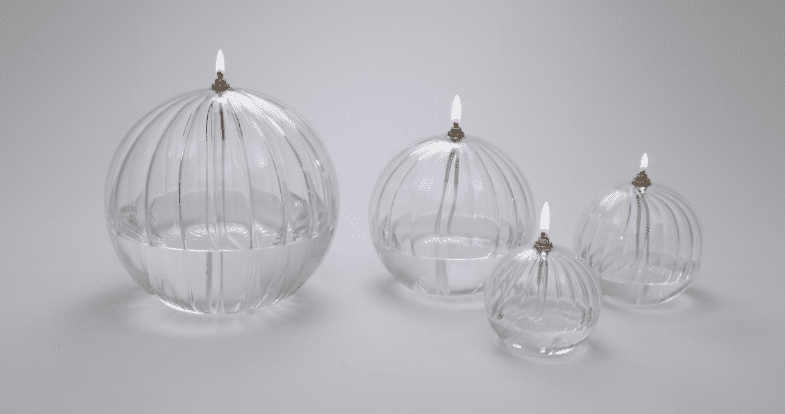 LAMPE A HUILE - Sphère Striée / Taille L – Beaucoup Store