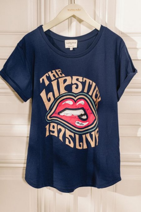 TSHIRT LIPSTICK MARINE