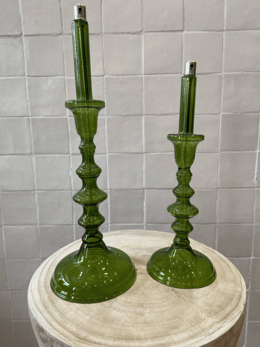 LAMPE À HUILE - BOUGEOIR CHANDELIER CANDLE N9 VERT