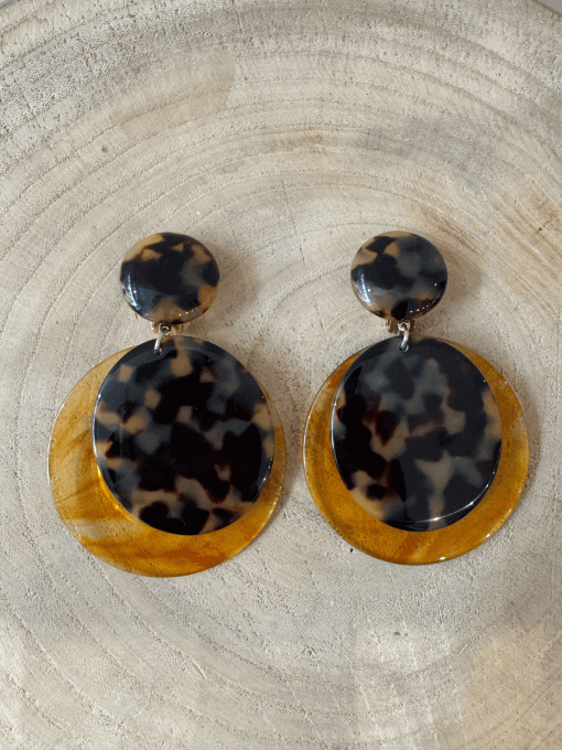 BO CLIP MARRON / NOIR - FRANCINE BRAMLI