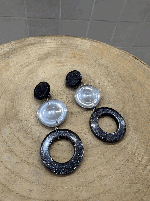 BO CLIP NOIRES / TRANSPARENT / GRISES - FRANCINE BRAMLI