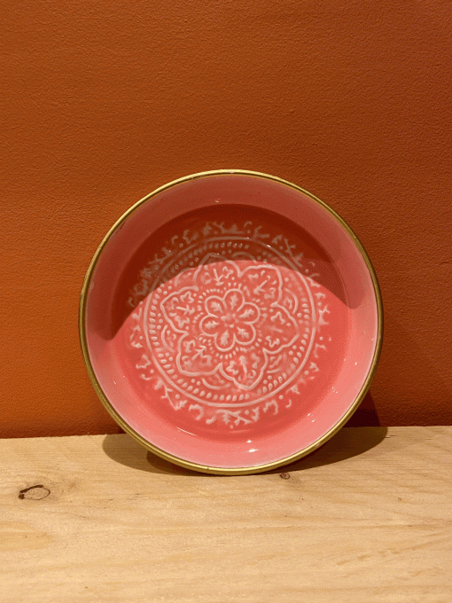 MINI PLATEAU BERBÈRE ÉMAILLÉ ROSE PINK