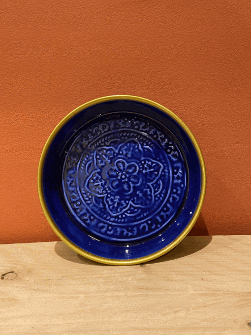 MINI PLATEAU BERBÈRE ÉMAILLÉ BLEU MAJORELLE