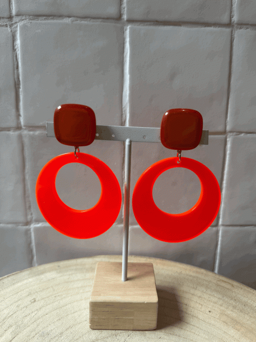 BO clip orange fluo - Francine Bramli 