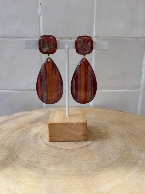 BO PERCÉES BORDEAUX / ORANGE - FRANCINE BRAMLI