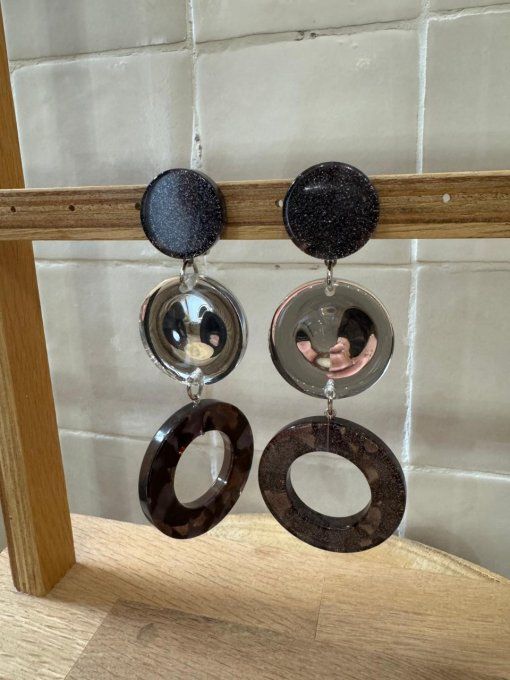 BO CLIP NOIRES / TRANSPARENT / GRISES - FRANCINE BRAMLI