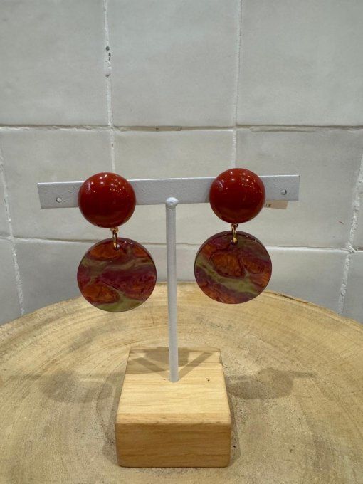 BO CLIP BORDEAUX / MARRONS / VERTES - FRANCINE BRAMLI