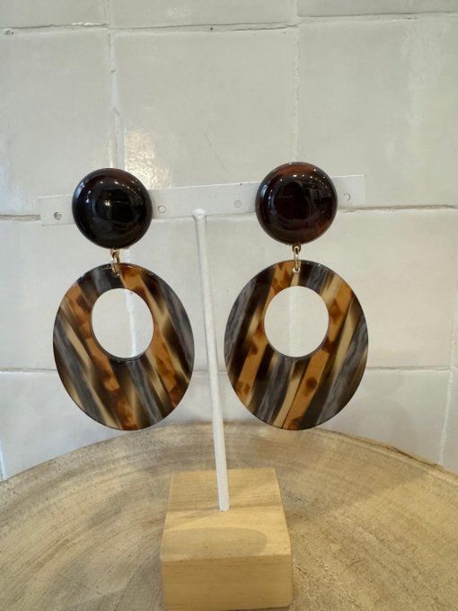 BO CLIP MARRONS - FRANCINE BRAMLI