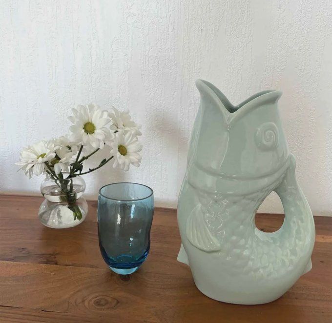 VASE POISON CÉRAMIQUE GM BLEU GIVRÉE 