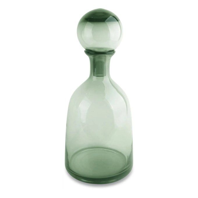 Carafe en verre verte