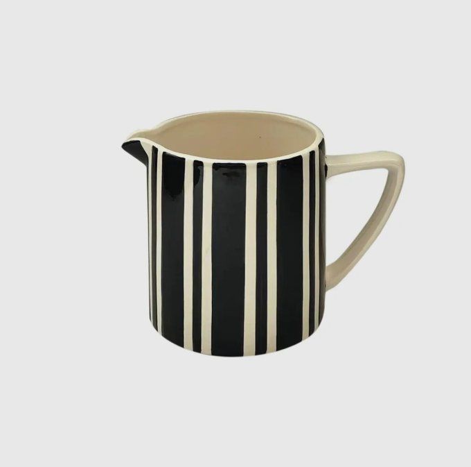 Pichet rayures pm noir