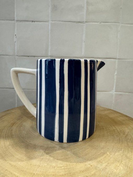 Pichet rayures pm bleu navy