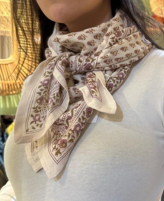 GRAND FOULARD AARTI - VANILLE 