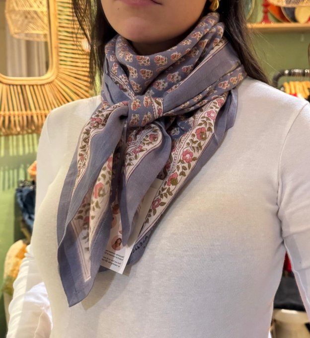 GRAND FOULARD AARTI - AZUL