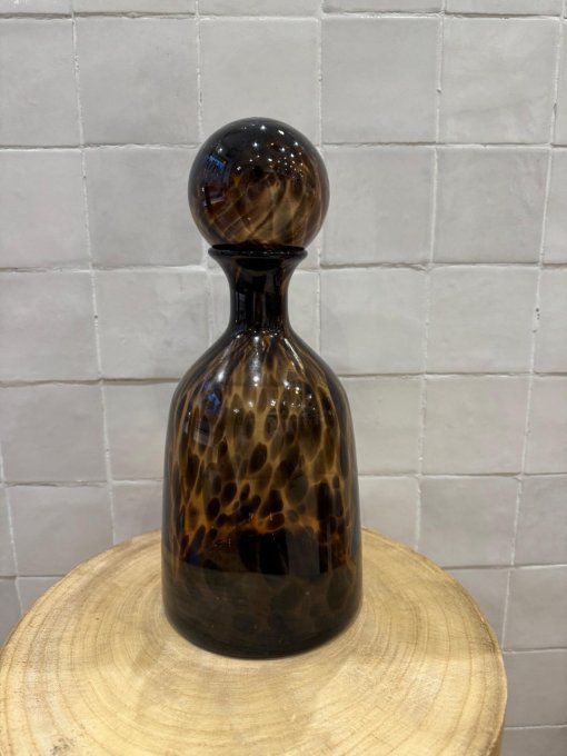 Vase bouteille léopard