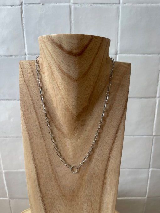 COLLIER "LOCKER" ARGENTÉ - CAPSULE CHARM'S SWAROVSKI® 